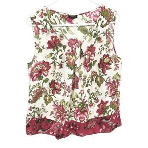 Talbots Casual Floral Sleeveless Lightweight Top Size 16